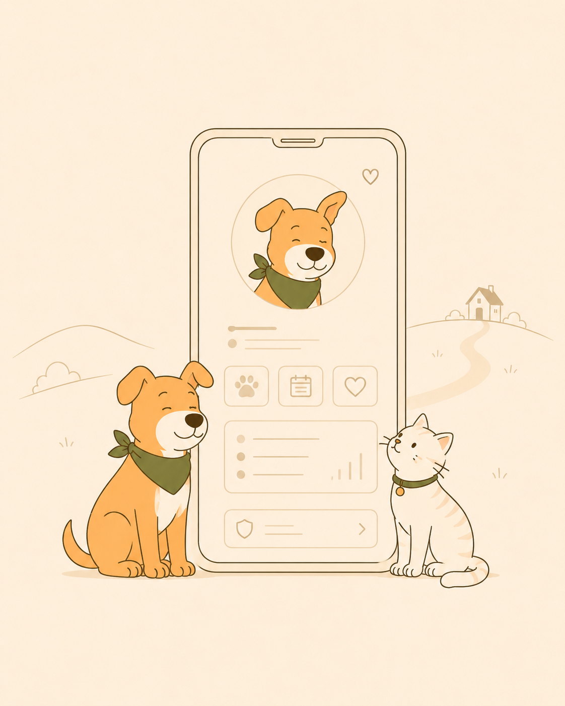 Billy e Libby com o app completo