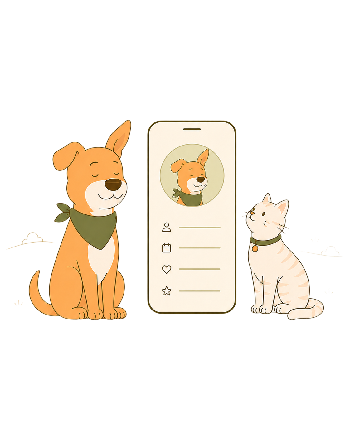 Billy e Libby ao lado de celular